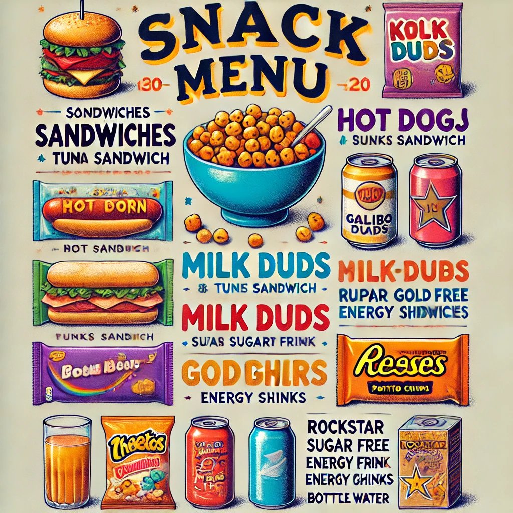 Concession Stand Food Items